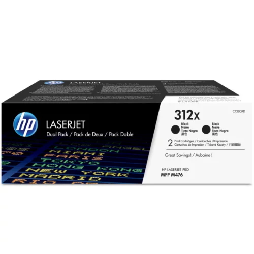 Тонер-картридж/ HP 312X Dual Pack High Yield Black Toner Cartridge (CF380XD)