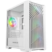 Powercase Mistral Micro X4W, Tempered Glass, 4х 120mm 5-color fan, белый, mATX (CMMXW-L4)