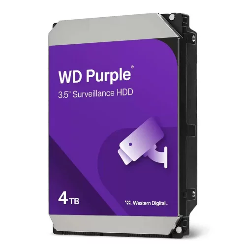Жесткий диск/ HDD WD SATA3 4TB Purple Surveillancer 5400 RPM 128Mb 1 year warranty (WD44PURZ)