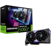 Видеокарта MSI PCI-E 5.0 RTX 5060 Ti 16G GAMING NVIDIA GeForce RTX 5060TI 16Gb 128bit GDDR7 2572/28000 HDMIx1 DPx3 HDCP Ret