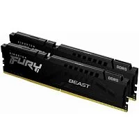 Память оперативная/ Kingston 32GB 5200MT/s DDR5 CL40 DIMM (Kit of 2) FURY Beast Black XMP (KF552C40BBK2-32)