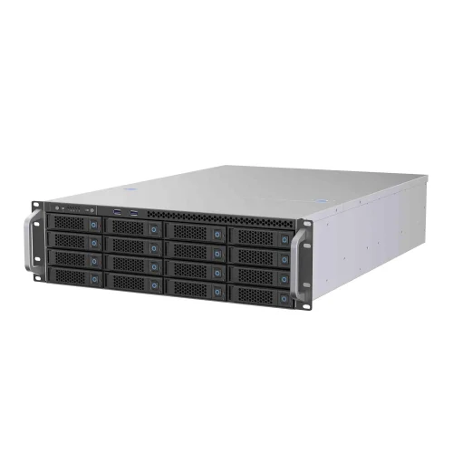 Procase BS316-SAS12-B-0 Корпус 3U Rack server case 16 SATA III / SAS 12Gbit hotswap HDD 4*MiniSAS HD(8643), черный, без блока питания, глубина 650мм, MB 12x13