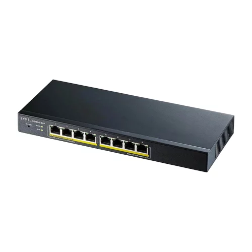 Коммутатор/ Zyxel GS1900-8HP Smart L2 PoE+ Switch , 8xGE PoE+, Desktop, Silent, Budget PoE 70W (GS1900-8HP-EU0103F)