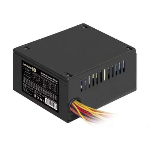 Блок питания 750W ExeGate M750 (SFX, APFC, КПД 87% (80 PLUS Silver), 8cm fan, 24pin, (4+4)pin, 3xSATA, 2xIDE, black) (EX292284RUS)