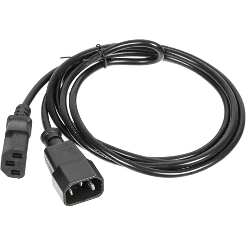 Кабель с разъемом С13 - С14 на проводе ПВС 3*1.00 3.0 метра. черный/ Cable with connector C13 - C14 on wire PVC 3 * 1.00 3.0 meter. black (PVC-AP 3X1.0 C13C14 3M)