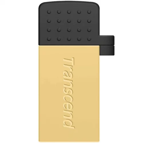 Флеш-накопитель 32GB Transcend JetFlash 380, USB 2.0, OTG металл золото (TS32GJF380G)