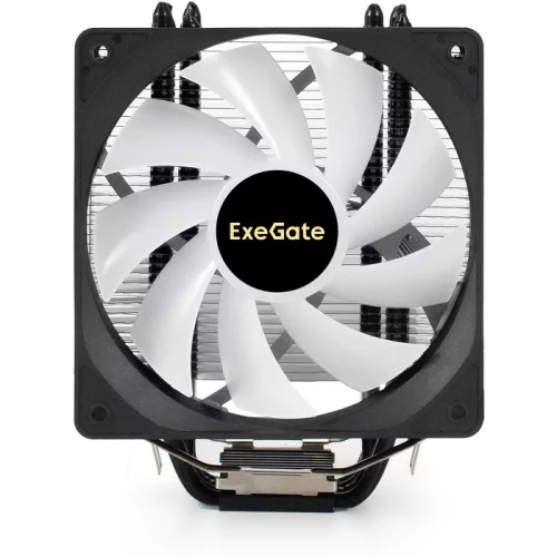 Exegate EX295003RUS Кулер ExeGate Dark Magic EE400XL-PWM.ARGB (Al+Cu, черное покрытие, 4 тепл.трубки, LGA775/ 1150/ 1151/ 1155/ 1156/ 1200/ 1700/ AM2/ AM2+/ AM3/ AM3+/ AM4/ AM5/ FM1/ FM2/ 754/ 939/ 940, TDP 125W, Fan фото 2