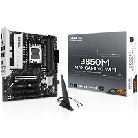 Материнская плата ASUS B850M MAX GAMING WIFI AM5 mATX 4xDDR5 4xPCIEx16 3xM.2 USB-C DP HDMI GLAN Wi-Fi 6 (90MB1LL0-M0EAY0)