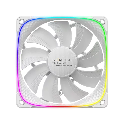 Вентилятор корпусный/ Case Cooler Geometric Future Squama 2503RW-12 Reverse (120x120x25mm, 4-pin PWM, ARGB, 57.67CFM, 29.87dBA, 1500RPM, White) (1F2503R112011)