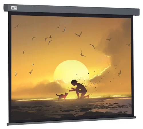 Экран Cactus Wallscreen CS-PSW-124X221-SG 124.5х221см 16:9 настенно-потолочный рулонный серый