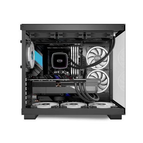 Корпус без блока питания/ Case PCCooler C3T500 ARGB BK, Midi-Tower, TG, 6x120mm ARGB, 1xUSB-C 3.1 + 2xUSB-A 3.0, ATX, mATX, mITX Black фото 3