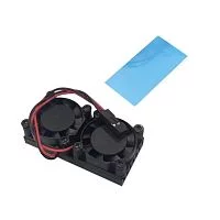 Кулер ACD RA535 Два вентилятора с радиатором ACD Double Fans (25*25*7mm) + Radiator (50*25*5mm) for Raspberry Pi 3B+/ 4B (RASP3409)