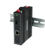 Медиаконвертер OSNOVO OMC-1000-11X/I Промышленный компактный медиаконвертер Gigabit Ethernet. Порты: 1 x GE (10/100/1000Base-T), 1 x GE SFP (100/1000Base-X). Поддержка режима CCTV: Увеличение расстояния передачи дан