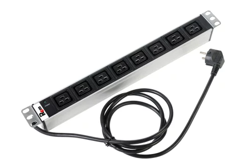 ЦМО Блок розеток Rem-16 с инд., 8 IEC 60320 C19, 16A, алюм., 19