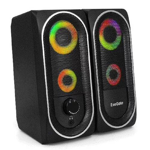 ExeGate Accord 220 (питание USB, 2х3Вт (6Вт RMS), 60-20000Гц, цвет черный, RGB подсветка, Color Box) (EX289686RUS)