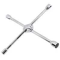 Крестообразный балонный усиленный ключ Deli DL4414 длина 350мм, головки 17x19x21x23мм, сталь Cr-V