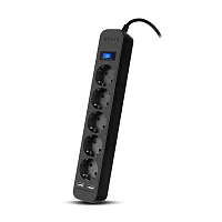 Фильтр SVEN SF-05LU 5.0 м (5 евро розеток,2*USB(2,4А)) черный, цветная коробка/ Surge protector SVEN SF-05LU 5.0 м (5 евро розеток,2*USB(2,4А)) черный, цветная коробка (SV-018856)
