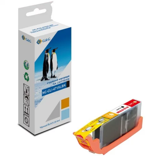 Картридж струйный G&G NC-CLI-471XLBK фото черный 10.8 мл. для Canon TS5040/ MG5740/ MG6840/ MG7740