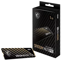 Твердотельный накопитель SSD MSI M.2 2280 1TB SPATIUM M470 PRO Client SSD S78-440L0J0-P83, PCIe Gen4x4 with NVMe