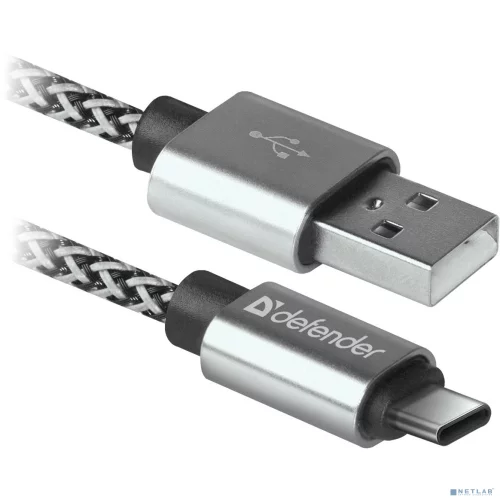 Defender Кабель USB2.0 USB09-03T PRO Белый. AM-Type-C. 1m. 2.1A (87815)