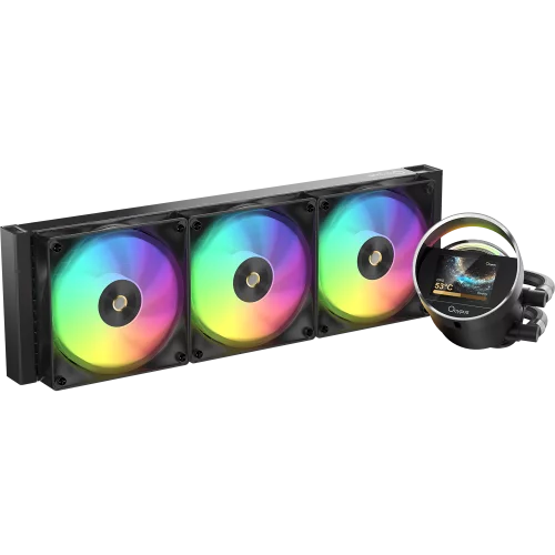 Система жидкостного охлаждения/ Water Cooling System Ocypus Sigma L36 BK ARGB (300W, 360mm, LED, Black, ARGB/ Fans: 3x120mm, 73CFM, 2000RPM/ Pump height 99mm, 27dBA, 3100RPM, Rad thickness 27mm/ S: 18 (SIGMA-L36-BK3AAWWN00X-GL)
