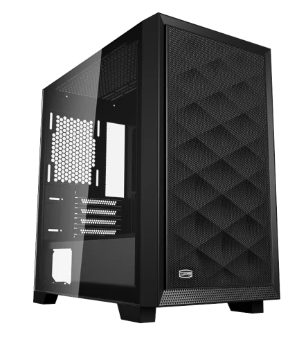 Корпус без блока питания/ Case PCCooler C3D310 BK, Mini-Tower, TG, Mesh, no fans, 2xUSB-A 3.0, mATX, mITX Black