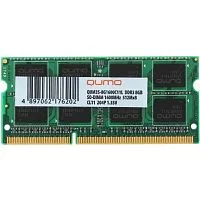 QUMO DDR3 SODIMM 8GB QUM3S-8G1600C11L PC3-12800, 1600MHz, 1.35V OEM/ RTL