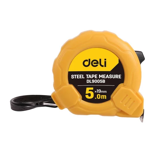 Рулетка Deli DL9005B 5м*19мм, метрическая, ударопрочный корпус