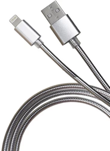 Кабель Premier 6-703M2 1.0S USB (m)-Lightning (m) 1м серебристый пакет