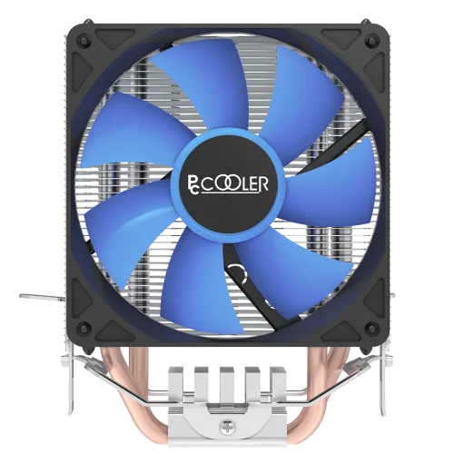 Кулер для процессора/ CPU Cooler PCCooler S93 V2 (100W, 3-pin, 125mm, Al/Cu, 2x6mm, 1x92mm, 48CFM, 22dBA, 2200RPM, S: 1700/1200/115X, AM5/AM4, silver, black)
