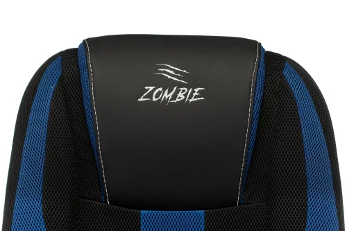 Кресло игровое Zombie 9 черный/ синий ткань/ эко.кожа крестов. пластик (ZOMBIE 9 BLUE) фото 7