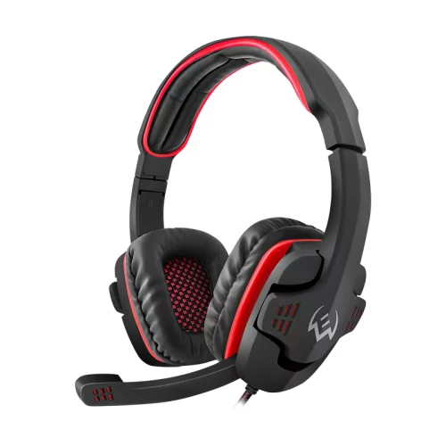 Игровые стереонаушники с микрофоном SVEN AP-G855MV, черный-красный (SV-015640)