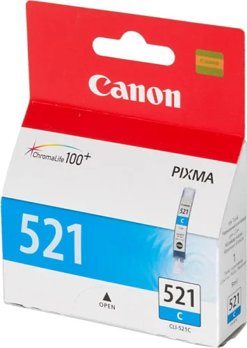 Картридж струйный Canon CLI-521C 2934B004/ 001 голубой для Canon iP3600/ 4600/ MP540/ 620/ 630/ 980 (2934B004/001)