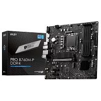 Материнская плата MSI PRO B760M-P DDR4,B760,LGA1700,4DDR4,1PCI-Ex16,2PCI-Ex1,2M.2,4SATA3,1USB3.2 , Gen2(C) (PRO B760M-P DDR4||OEM)