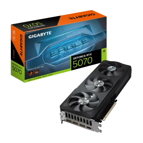 Видеокарта Gigabyte RTX5070 EAGLE OC SFF 12GB GDDR7 192bit 3xDP HDMI 3FAN RTL (GV-N5070EAGLE OC-12GD)