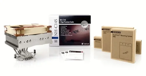 Кулер для процессора/ Noctua NH-C14S (119W, 4-pin, 142mm, tower, Al/Cu, fans: 1x140mm/82.5CFM/24.6dBA/1500rpm, LGA1700 , LGA1200 , LGA1156, LGA1155, LGA1151, LGA1150, LGA2066 , LGA2011-0, LGA2011-3 ( Square ILM ), AM4, AM5) фото 3