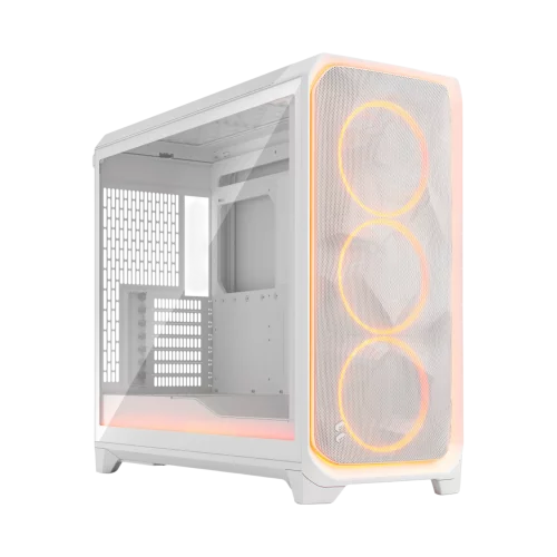 Корпус Компьютер без блока питания/ Case Fractal Design Meshify 3 XL Ambience Pro RGB TG Clear Tint, Full-Tower, 3x140mm ARGB, 2xUSB-A 3.2 + 1xUSB 3.2 Type-C SSI-EEB, SSI-CEB, E-ATX, ATX, mATX, mITX, White (FD-C-MES3X-05)