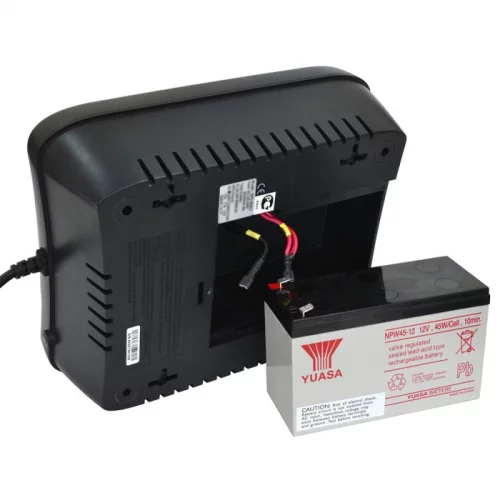 ИБП SPD-900U LCD, линейно-интерактивный, цифровой дисплей, 900 ВA, 540 Вт, 4 евророзетки с резервным питанием, 4 евророзетки с фильтрацией, USB, защита RJ45/RJ11, батарея свинцово-кислотная 12В 9Ач, ШхГхВ 285х232х103мм, 7.5 кг/ UPS SPD-900U LCD, line-in фото 3