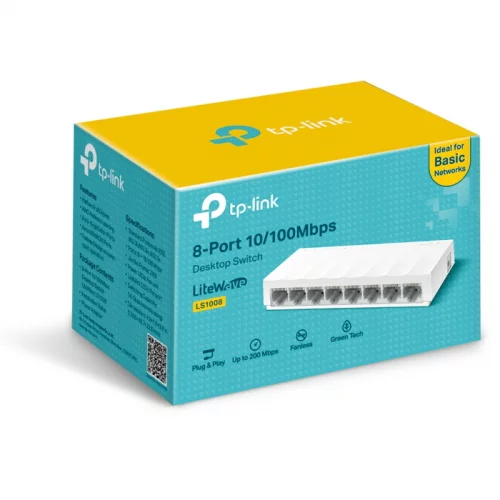 Коммутатор TP-Link LS1008 8x 10/ 100 (LS1008) фото 2