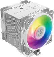 Кулер для процессора/ CPU Cooler Scythe Mugen 6 TUF Gaming White Edition (240W, 4-pin PWM, 154mm, Al/ Cu, 6x6mm, ARGB, 2x120mm, 75.17CFM, 35.57dBA, 2500RPM, S: 1851/ 1700/ 1200/ 115X/ 2011(v3)/ 2066, AM5/ AM (SCMG-6000TUFW)