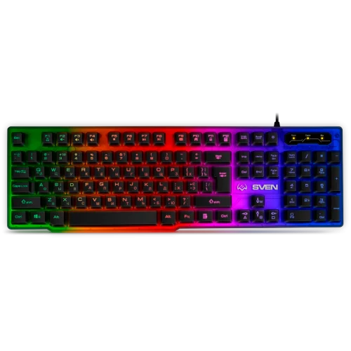 Игровая клавиатура KB-G8500 (104 кл, 12 Fn функций, прозрач. корп.,подсв, мет. основание ) (SV-019709)