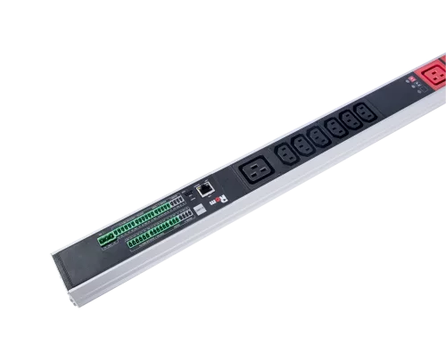 R-2MC3-3x32-36C13-6C19-A-MI-2100-3-3PN, Блок распределения питания Rem Rem-2MC, IEC С13 х36, IEC С19 х6, шнур 3м, 2100х45х60 мм(ВхШхГ), 32А, 3ф, вход IEC 309 32A 3P+N+E, алюминий, Linux, мониторинг по