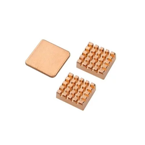 Радиатор ACD RA257 Набор радиаторов медных ACD Ultra Strong Pure Copper Heatsink Set (1шт RA256+2шт RA026) (2 шт 14x12x5.5мм и 1шт 15x15x1мм) for Raspberry 3B+/ 4B (RASP2305) комплект из 3 шт