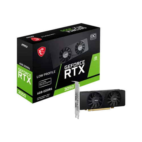 Видеокарта/ VGA MSI NVIDIA GeForce RTX 3050 LP 6G OC 6GB, GDDR6/96-bit, PCIe 4.0, 2xHDMI 2.1, 1xDP, 2.1-slot