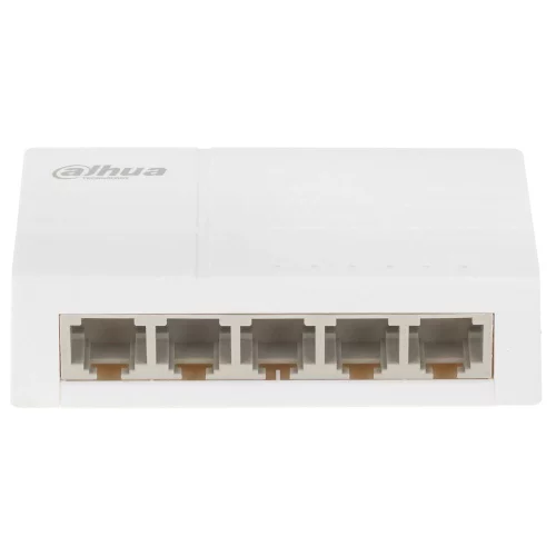 DAHUA DH-SF1005L 5-портовый неуправляемый коммутатор, 5x10/100 Base-T, коммутация 1 Гбит/с, MAC-таблица 2К, пластик
