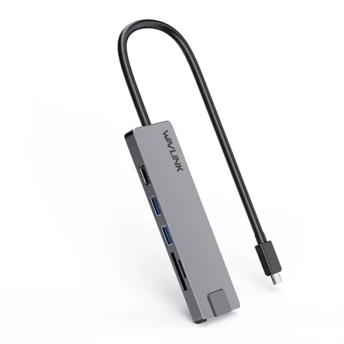 док-станция Docking Station WAVLINK USB-C Travel Mini/ 100W PowerDelivery/ 1xUSB3.0/ 1xUSB2.0/ 1xHDMI 4K 60HZ/ 1xGigabit LAN/ SD/ Micro SD Card Reader (WL-UHP3409 PRO)