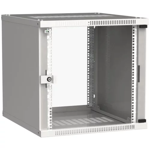 Шкаф LINEA WE 9U 550x350мм дверь стекло серый (LWE3-09U53-GF)