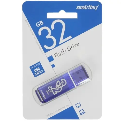 Smartbuy 032GB Glossy series Dark Blue 3.0/ 3.1 (SB32GBGS-DB) фото 2