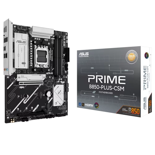 Материнская плата ASUS PRIME B850-PLUS-CSM AM5 ATX 4xDDR5 2xPCIEx16 3xM.2 USB-C DP HDMI 2.5GLAN (90MB1LC0-M0EAYC)