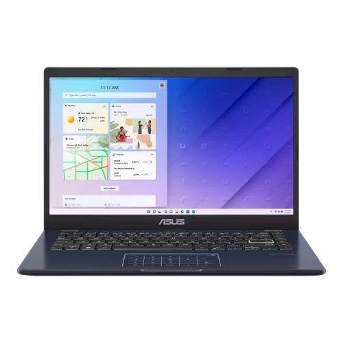 Ноутбук ASUS Vivobook Go 14 E410KA-BV119W Celeron N4500/4Gb/128Gb eMMC/Intel HD graphics/14.0HD /WiFi5/BT/Cam/NumberPad/Windows 11 Home/STAR BLACK/1.3Kg/RU_EN_Keyboard (90NB0UA5-M004P0)